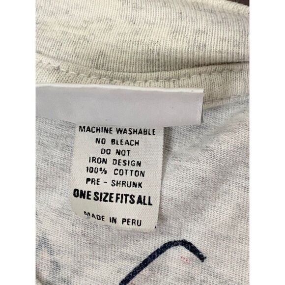 Vintage Athletic T-Shirt One Size All over Print Grey Single Stitch - Picture 8 of 9